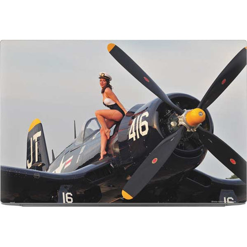 1940s Navy Pin-Up Girl On Corsair Fighter Plane Dell XPS Skin